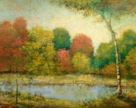 Murale Paysage, Oil on canvas by Jason Jarava