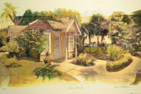Southern Palms I, Paper by Margaritte Antillion