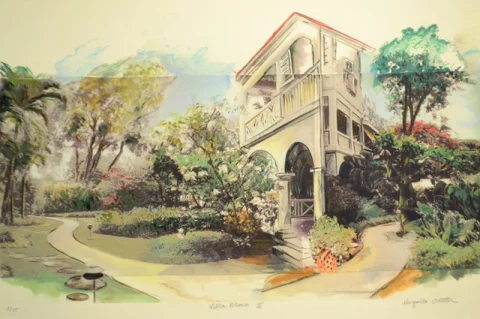 Villa Blanca II, Paper by Margaritte Antillion