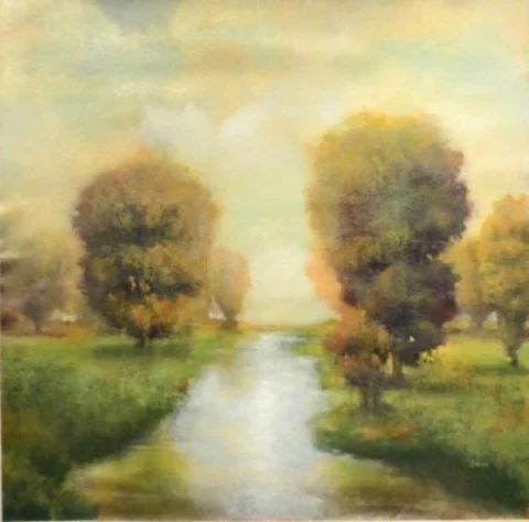 River Bank I, Acrylic on canvas by Jason Jarava