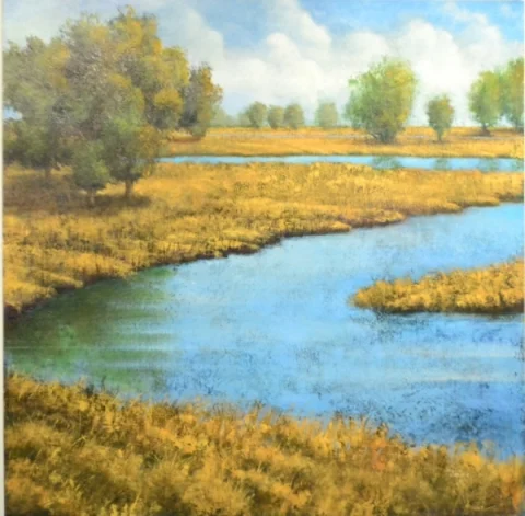 Never River I, Acrylic on canvas by Jason Jarava