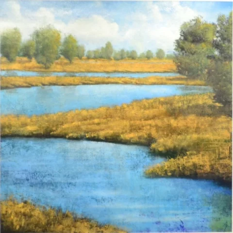 Never River II, Acrylic on canvas by Jason Jarava