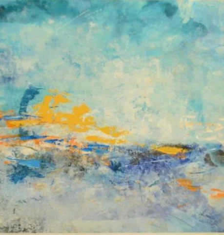 Blue ImpressionsII, Acrylic on canvas by Jason Jarava