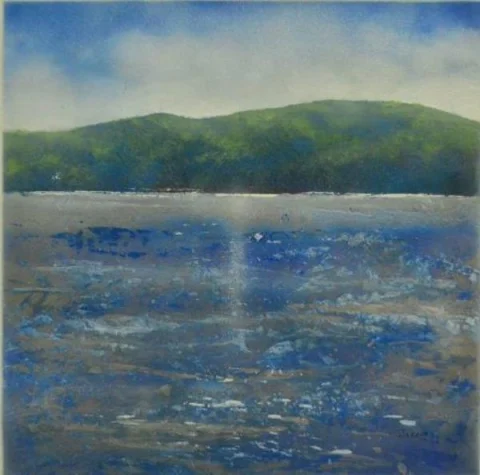 Silver Ocean II, Acrylic on canvas by Jason Jarava