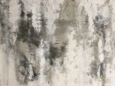 Graphite and White, Mixed media on canvas by Jason Jarava