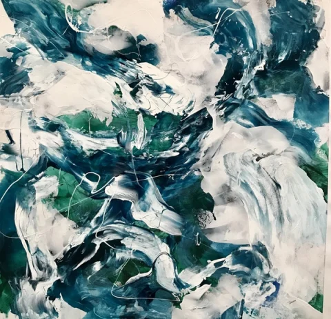 Lapis Luxury, Acrylic on canvas by Jason Jarava