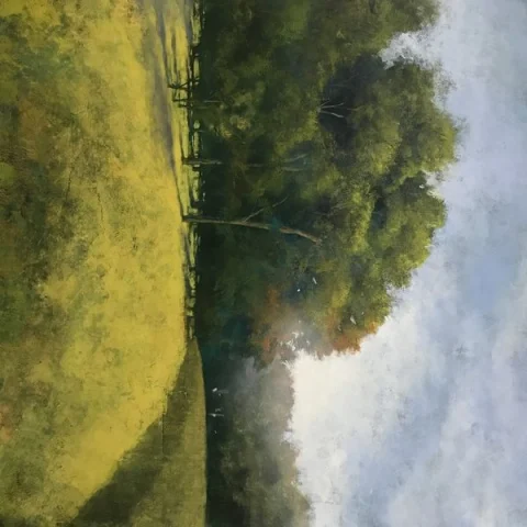 Green Field, Acrylic on canvas by Jason Jarava