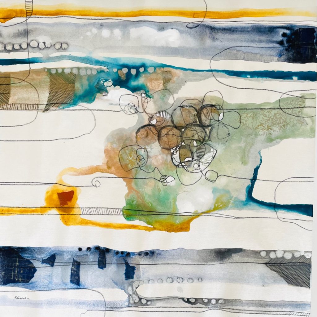 True Botanical Contour VII, Acrylic on canvas by Rikki Drotar