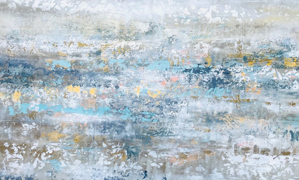 Private Beach Sunset, Acrylic on canvas by Alexys Henry