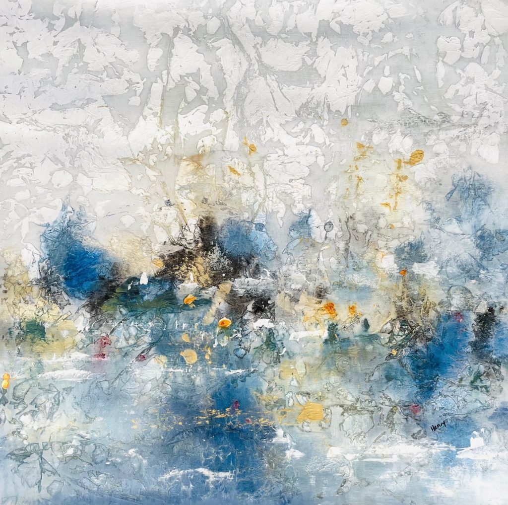 Squaring Up the Gems I, Mixed media on canvas by Alexys Henry