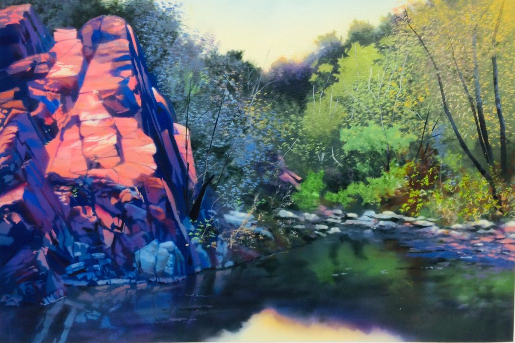 Evening Silhouttes acrylic by David Kessler