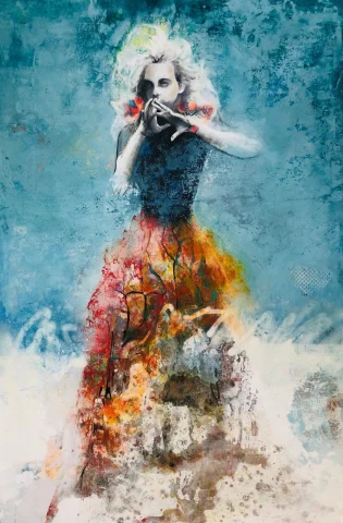 Magic, Acrylic on canvas by Margaritte Antillion