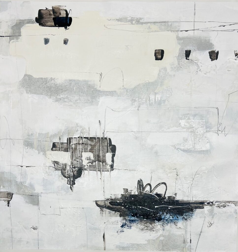 Pen and Pencil Match II, Mixed on canvas by Joshua Schicker