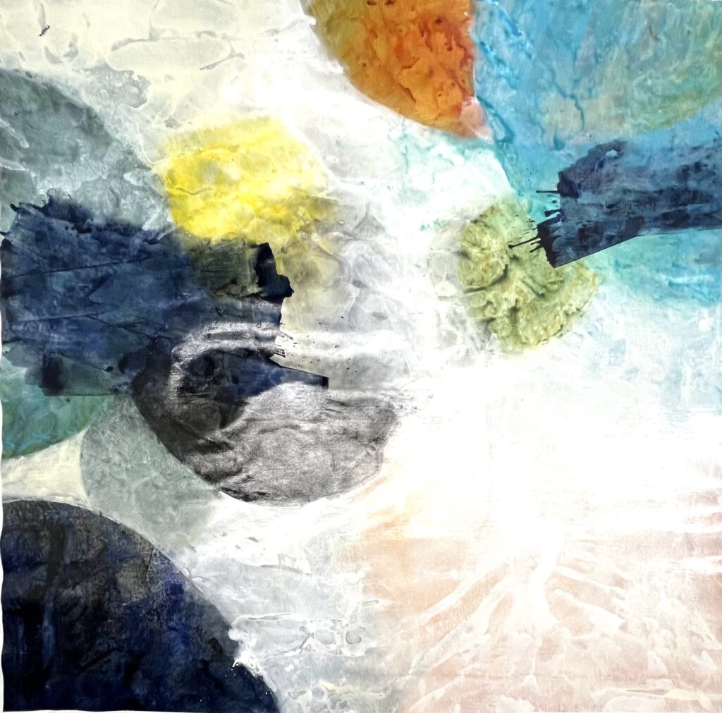 Color Ball Drop, Acrylic on canvas by Kari Taylor