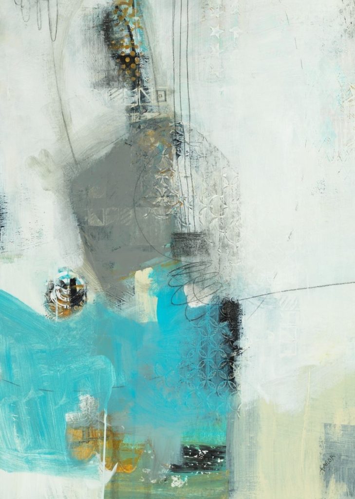 Pin It Down II, Acrylic on canvas by Kari Taylor