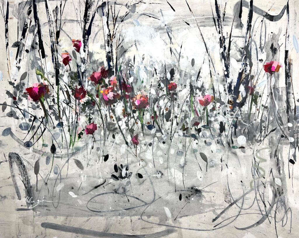 Arboreal, Mixed on canvas by Helen Zarin