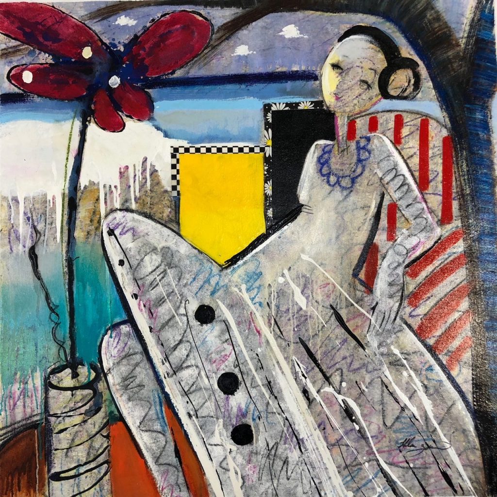 Nouveau XIII, Oil on canvas by Helen Zarin