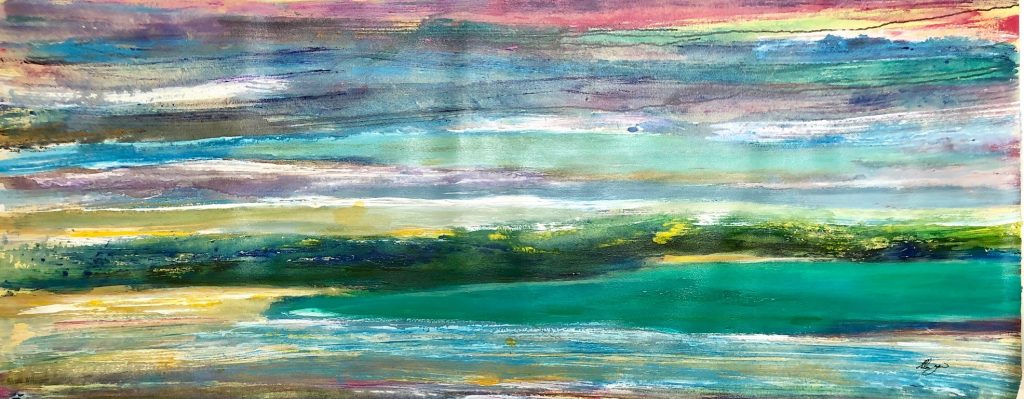 Sea X-17, Oil on canvas by Helen Zarin
