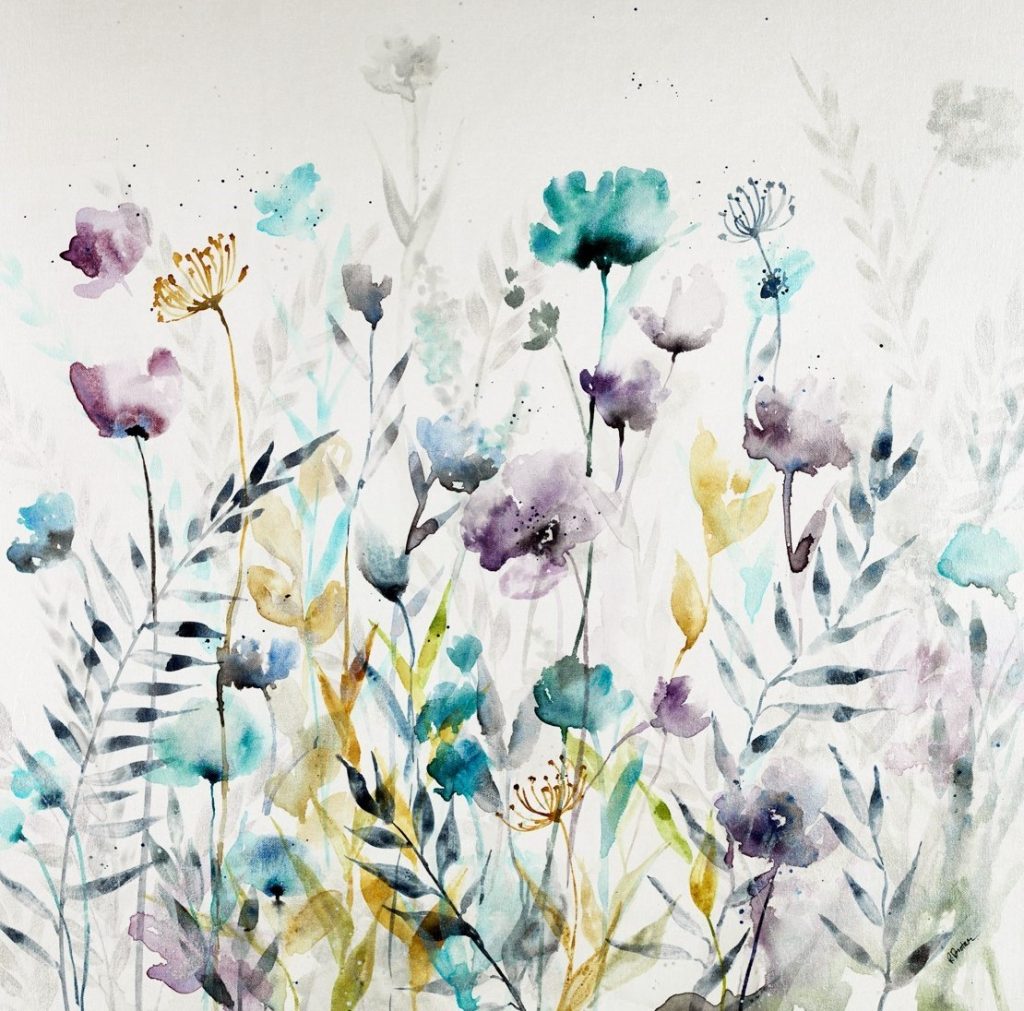 Garden of Hue, Acrylic on canvas by Rikki Drotar