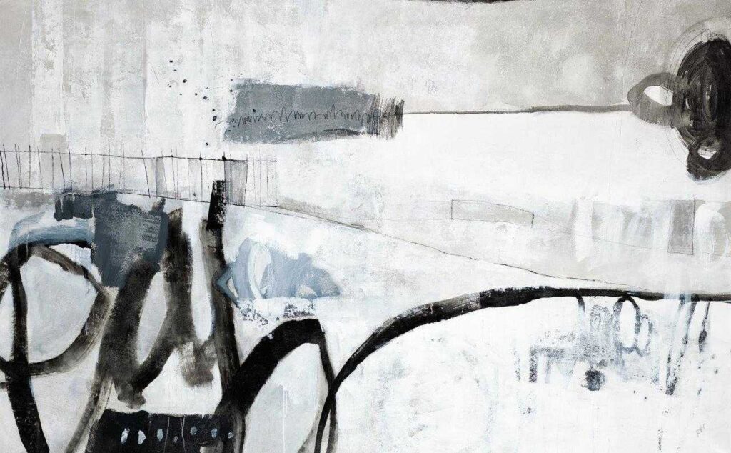 Distant Graphite, Acrylic on canvas by Clayton Rabo