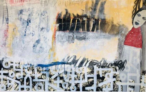 Post No Bills, Acrylic on canvas by Clayton Rabo